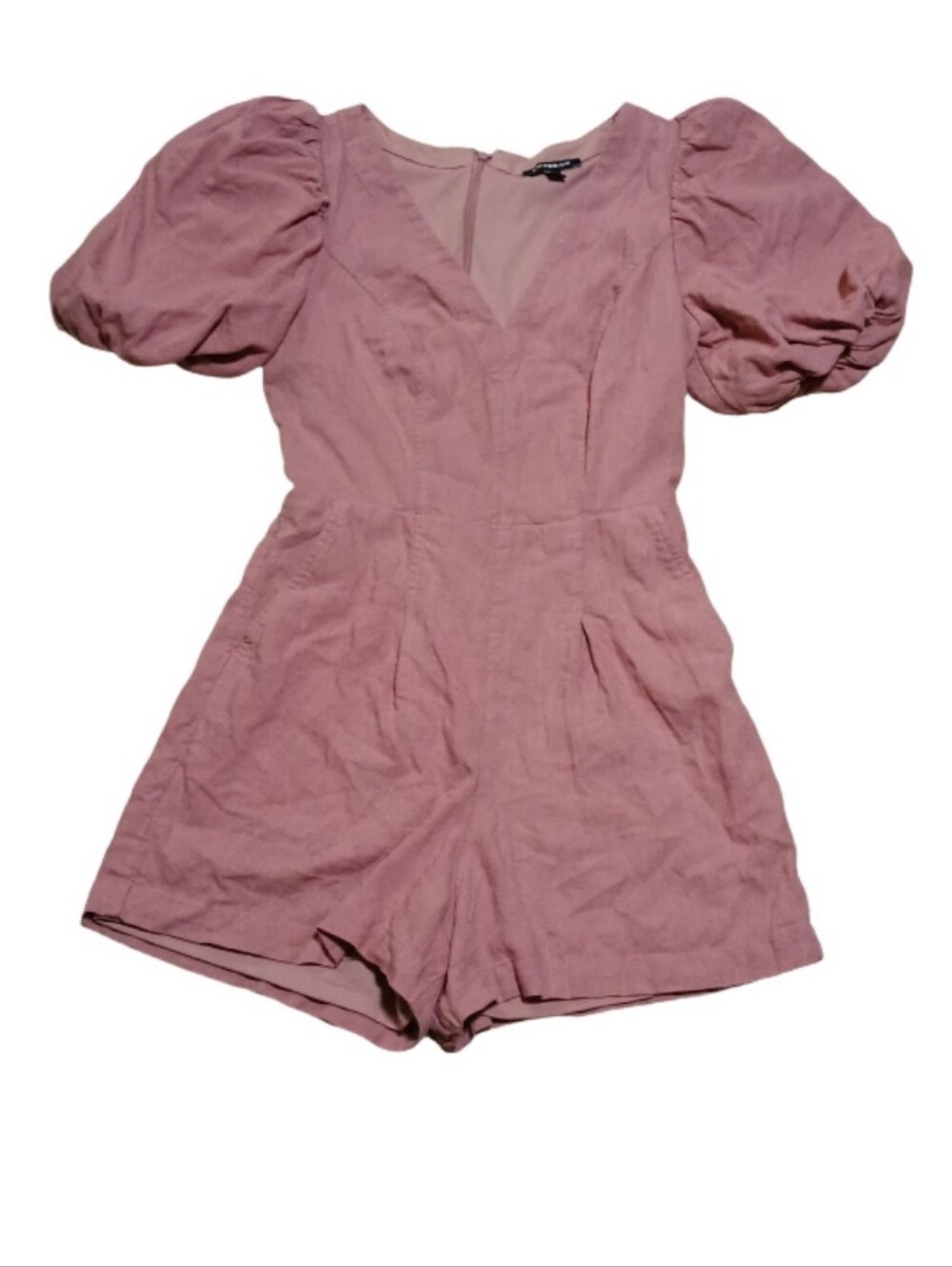 Express Blush Pink V-Neck Romper